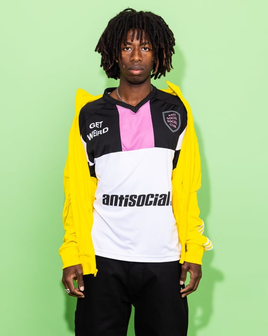 ASSC Unisex Get Weird Soccer Jersey in White - Image 2