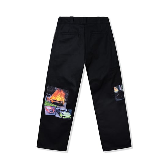 ASSC Unisex Burnout Work Pants in Black - Image 3