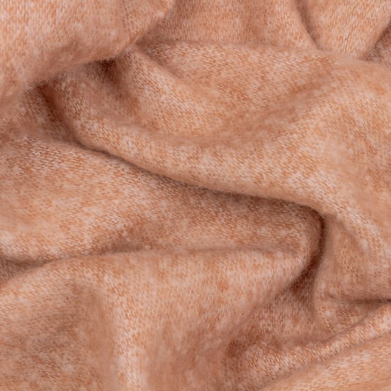 furn. Cozy Woven Tasselled Throw, Rust - Image 4