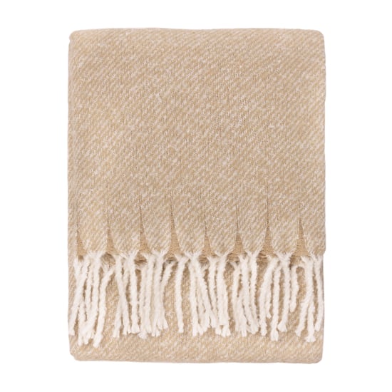 Wylder Isla Woven Tasselled Throw, Natural - Image 1