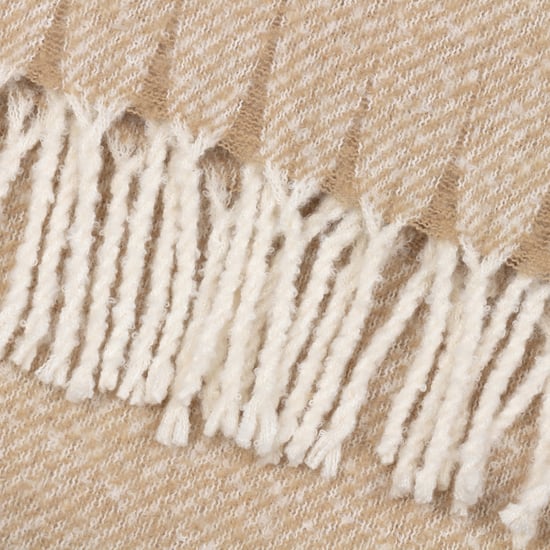 Wylder Isla Woven Tasselled Throw, Natural - Image 3