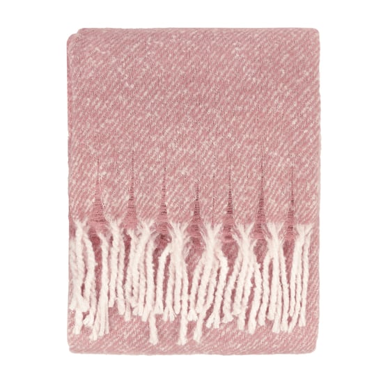 Wylder Isla Woven Tasselled Throw, Pink - Image 1