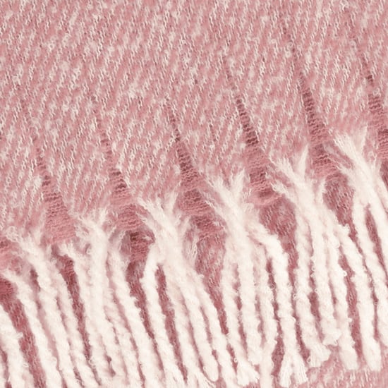 Wylder Isla Woven Tasselled Throw, Pink - Image 3