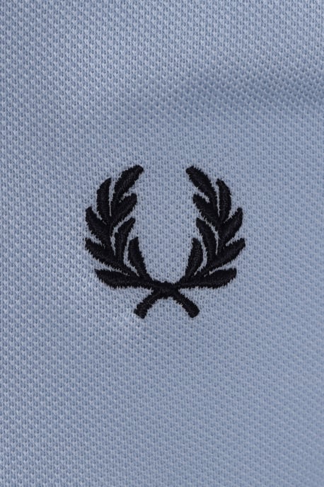 Fred Perry Twin Tipped Polo Shirt Light Smoke/Navy - Image 3