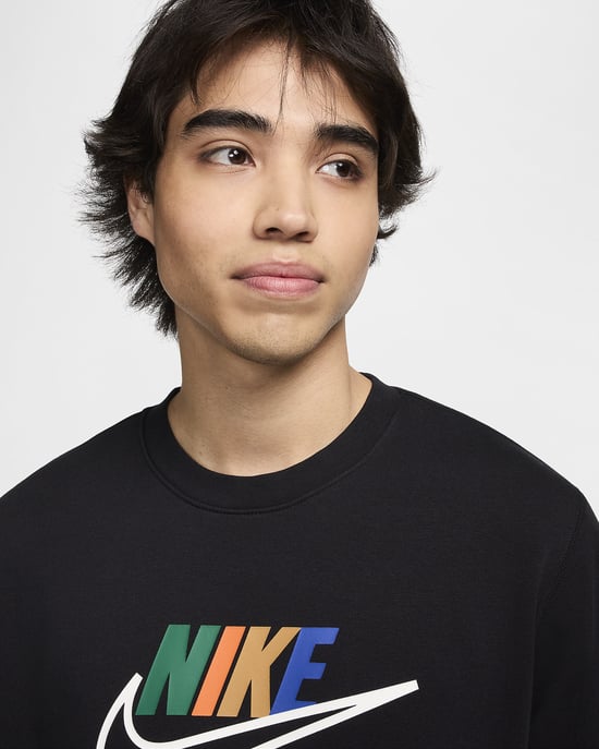 Nike Mens Black Club Athletic Sweatshirt - Image 4