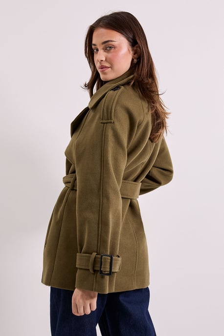 Tab Detail Belted Coat - Image 3