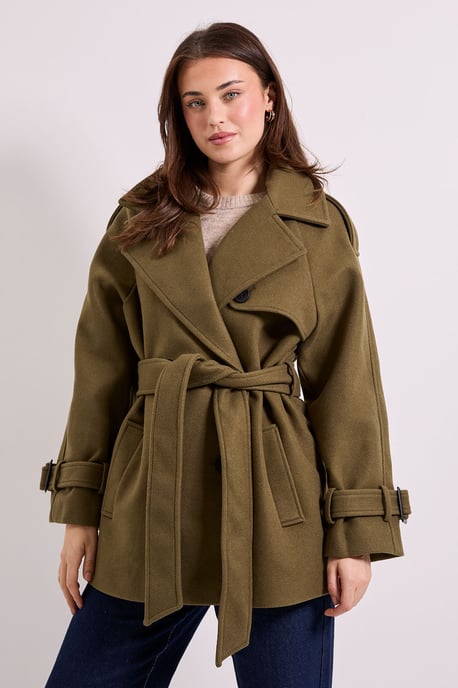 Tab Detail Belted Coat - Image 4