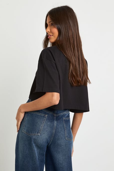 Oversized Boxy Crop T-Shirt - Image 2