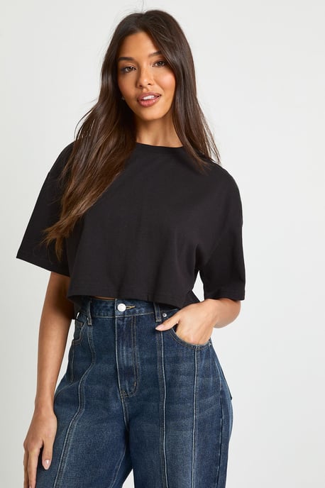 Oversized Boxy Crop T-Shirt - Image 4
