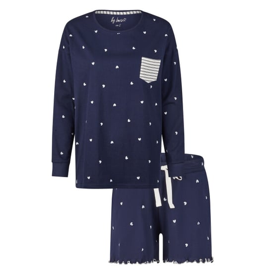 By Louise Dames pyjama lounge set donker hartjes - Image 1