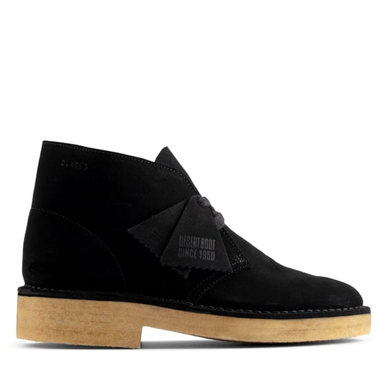 Clarks Originals Desert Boot221 Black Sde Boots - Image 1