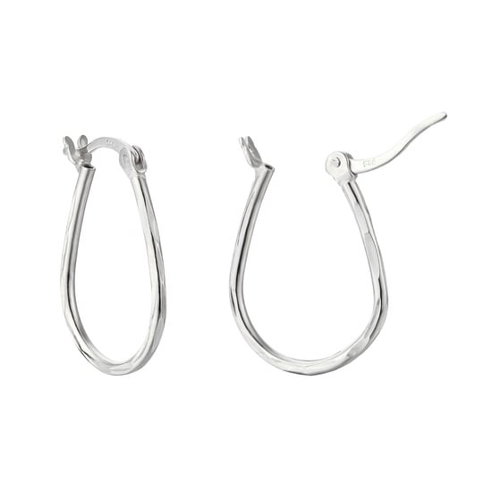 Sterling Silver Tiny Creole Hoop Earrings - Image 1