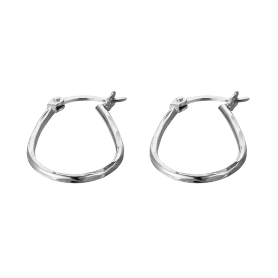 Sterling Silver Tiny Creole Hoop Earrings - Image 2