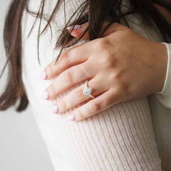 Sterling Silver Pave Marquise White Cubic Zirconia Engagement Ring - Image 4