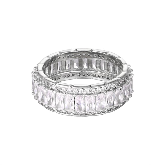 Sterling Silver Baguette White Cubic Zirconia Eternity Ring - Image 1