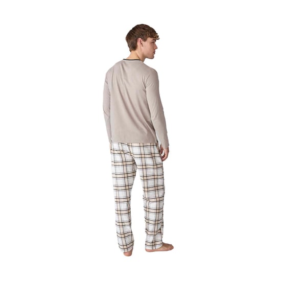 JJB18 Men's Long-Sleeved Cotton Pajamas - Image 3
