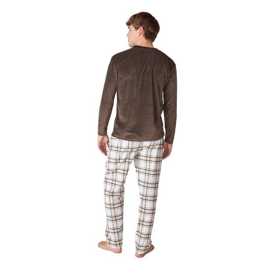JJBFP5202 Herrpyjamas med lång ärm i sammet - Image 3