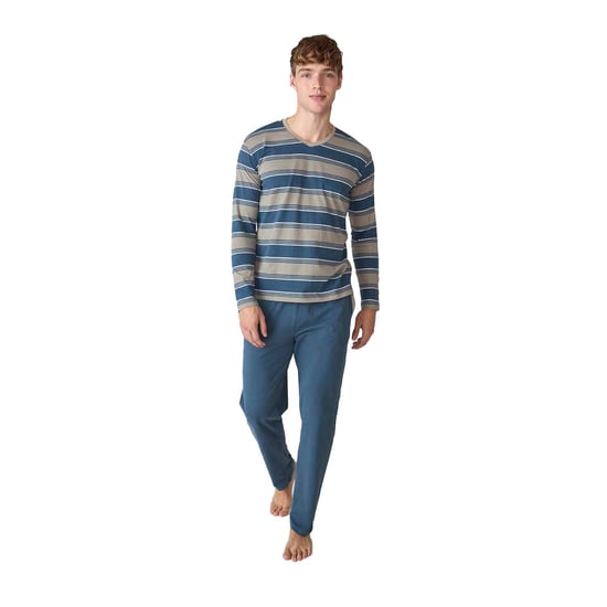 JJB18 Herren-Schlafanzug mit langen Ärmeln aus Baumwolle - Image 1