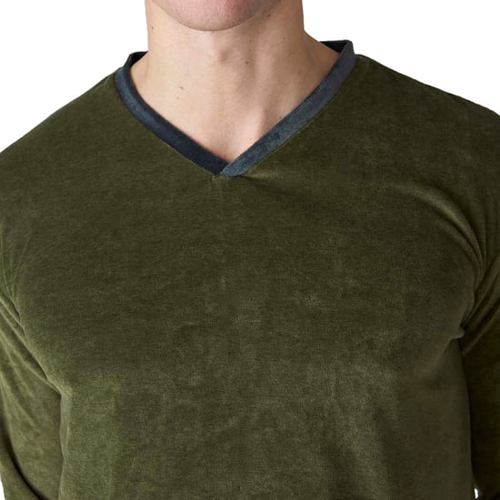JJBFP801 Langärmliger Samtpyjama für Herren - Image 2