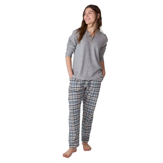 JJBFP1501 Dampyjamas med lång ärm och V-ringning - Image 1
