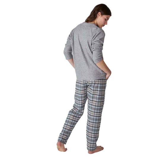 JJBFP1501 Dampyjamas med lång ärm och V-ringning - Image 3