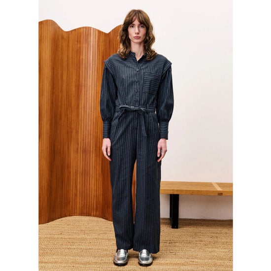 FRNCH Vigan jumpsuit gestreept schouderdetails en strikceintuur - Image 1