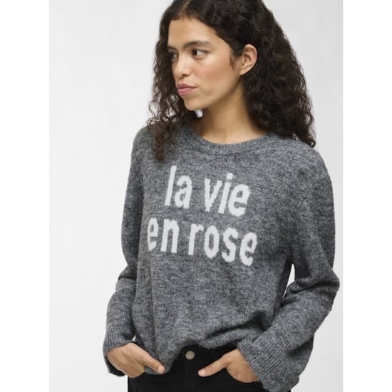 Vila Vimelie o-neck ls detail knit topr melee - Image 3
