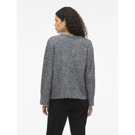 Vila Vimelie o-neck ls detail knit topr melee - Image 4