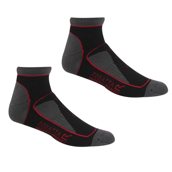 Regatta Dam/Lady Samaris Trail Colour Block Ankle Socks (Förpackning med 2) (Svart/Körsbärsrosa) - Image 1