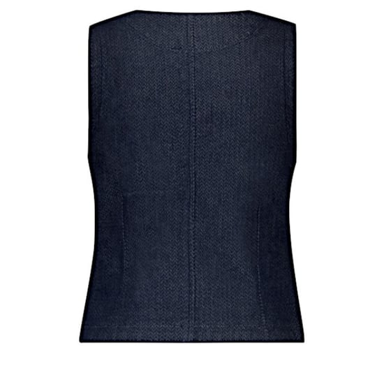 Red Button Gilet srb4587 waistcoat heringbone dark blue - Image 2