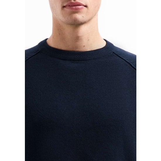 No Excess Pullover crewneck solid waffle knit night - Image 5