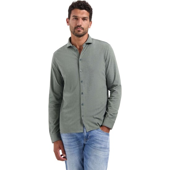 No Excess Shirt jersey melange stretch dark steel - Image 1