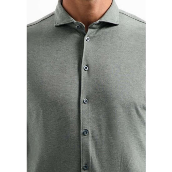 No Excess Shirt jersey melange stretch dark steel - Image 6