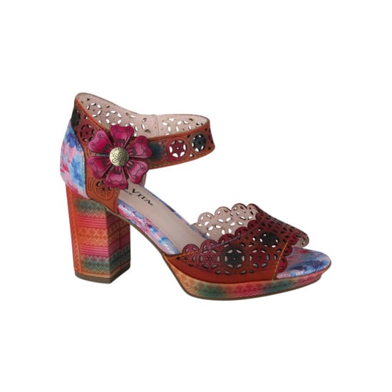 Laura Vita Nacio 325 rouge dames sandalen gekleed - Image 1