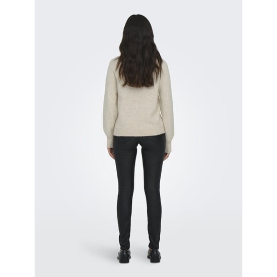 Only Onlemma life ls button oneck knt noos beige - Image 4