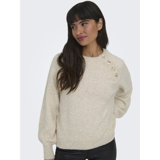 Only Onlemma life ls button oneck knt noos beige - Image 5