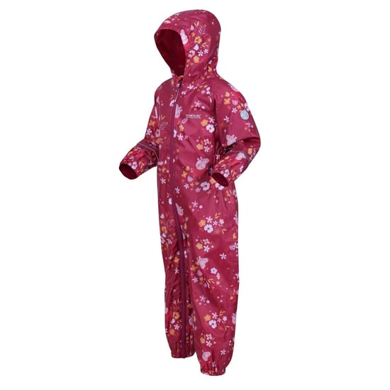 Regatta Childrens/Kids Pobble Peppa Pig Puddle Suit (Berry Pink/Autumn) - Image 3
