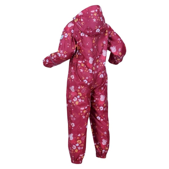 Regatta Childrens/Kids Pobble Peppa Pig Puddle Suit (Berry Pink/Autumn) - Image 4