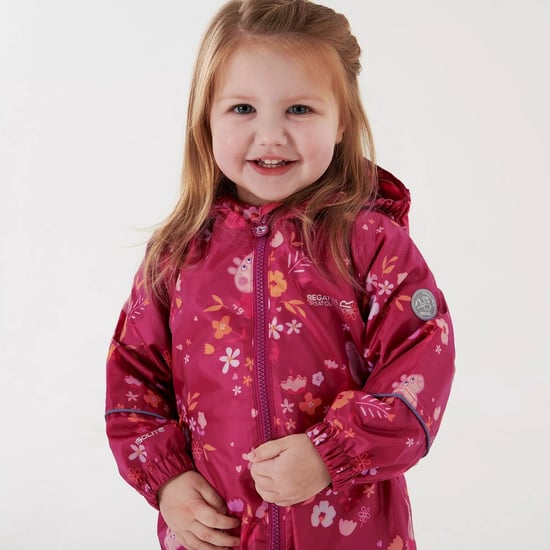 Regatta Childrens/Kids Pobble Peppa Pig Puddle Suit (Berry Pink/Autumn) - Image 5