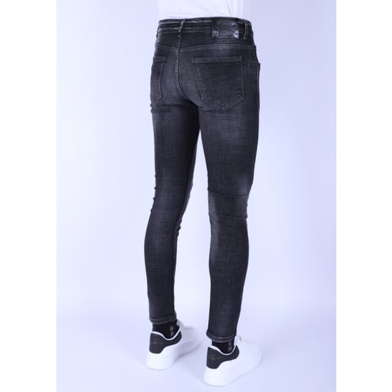 Local Fanatic Stonewash jeans slim fit met scheuren 1096 - Image 3