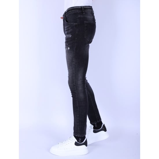 Local Fanatic Stonewash jeans slim fit met scheuren 1096 - Image 4