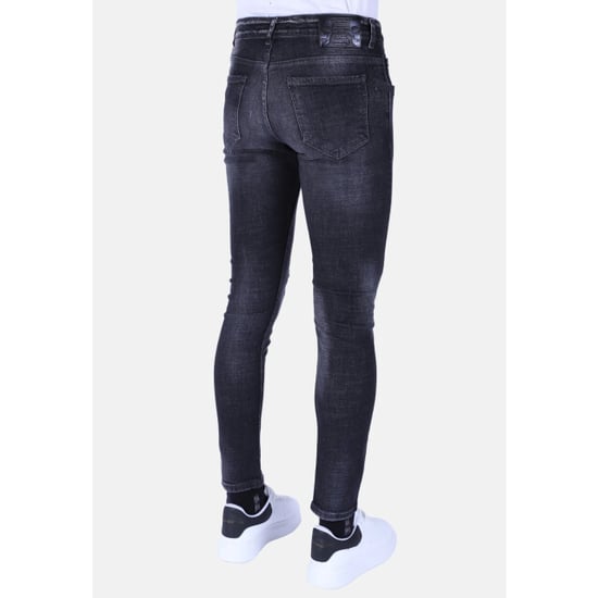 Local Fanatic Stonewash jeans slim fit met scheuren 1096 - Image 5