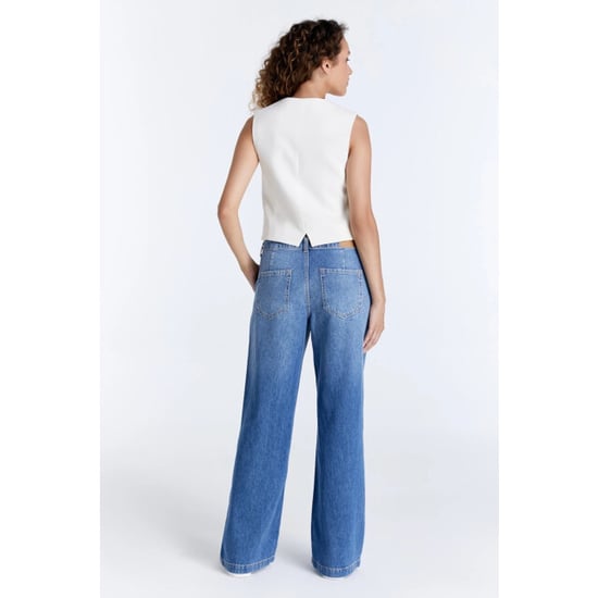 Cup of Joe Wide leg chino blue denim - Image 2