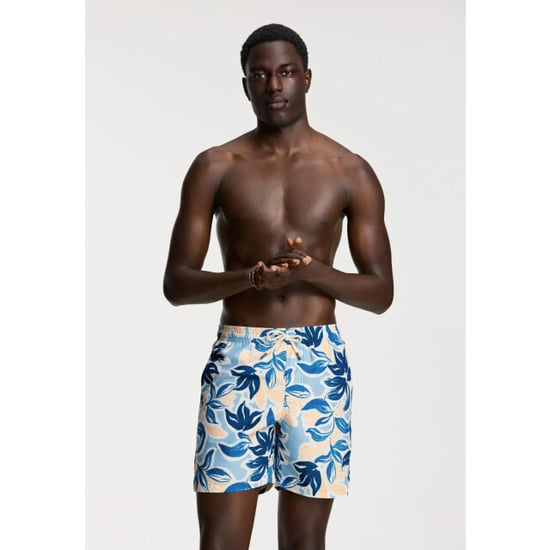 Shiwi Heren zwemshort mike 7" gebloemde print blauw/oranje - Image 3