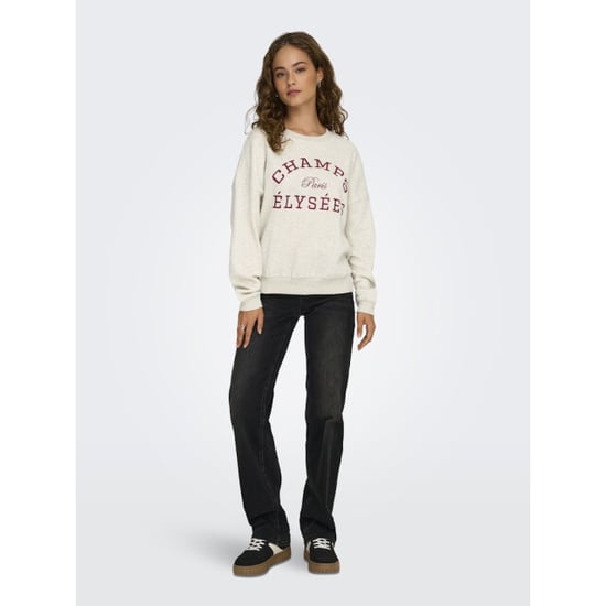 Jacqueline de Yong Jdymesa ls o-neck emb sweat jrs noos beige - Image 5