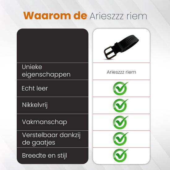 ARIESZZZ riem heren riem dames leder - - Image 4