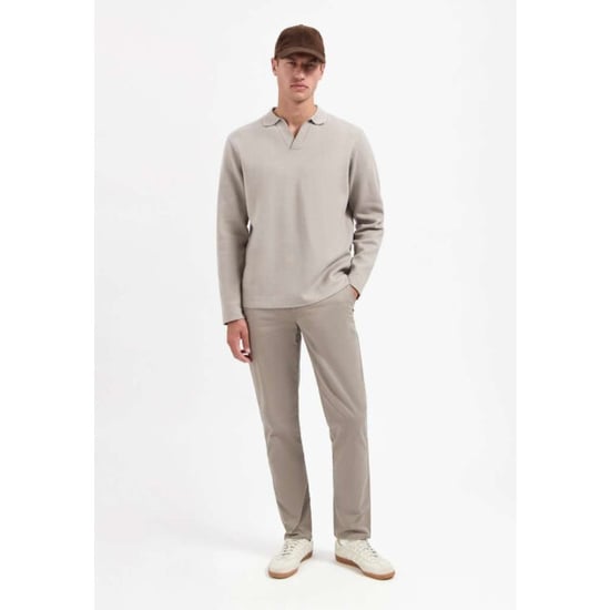No Excess Pullover open polo collar relief clay - Image 4
