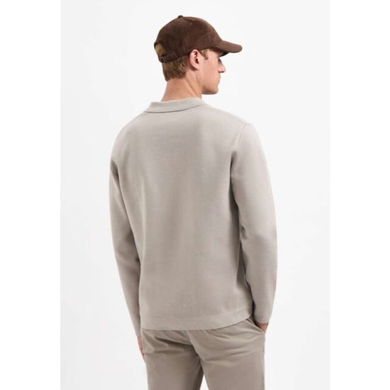 No Excess Pullover open polo collar relief clay - Image 6