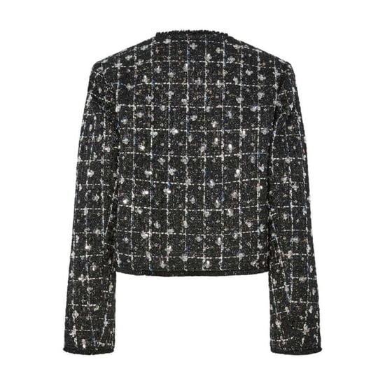 Y.A.S Yasvalenda ls tweed jacket show black - Image 3