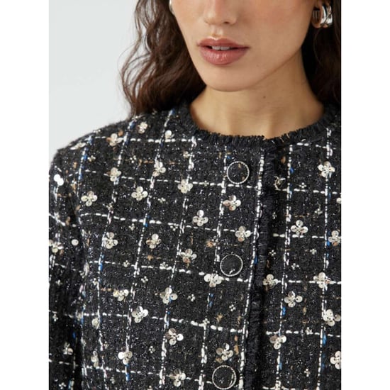 Y.A.S Yasvalenda ls tweed jacket show black - Image 5